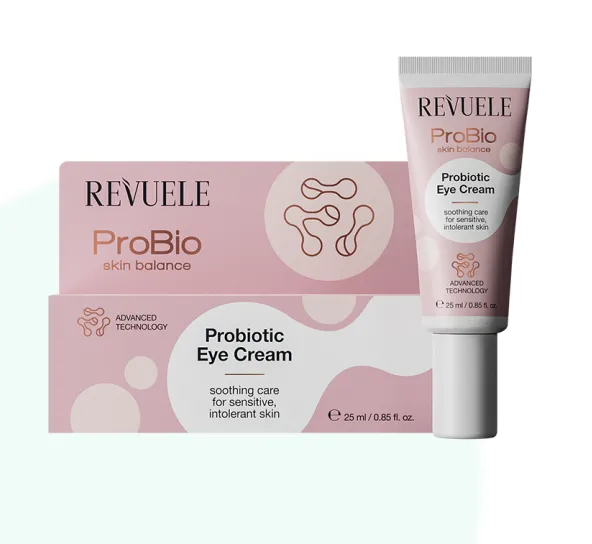 REVUELE PROBIO SKIN BALANCE PROBIOTIC EYE CREAM (25ml) كريم لمحيط العين يحتوي على البروبيوتيك للعناية بالبشرة الحساسة حول العين.