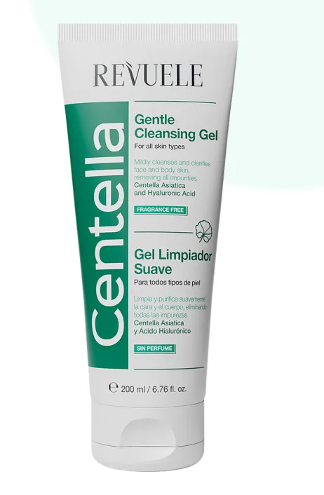 REVUELE CENTELLA FACE CLEANSING GEL (200ml) جل غسول للوجه بخلاصة السنتيلا ينظف البشرة بلطف ويحافظ على توازنها الطبيعي.