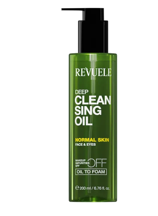 REVUELE DEEP CLEANSING OIL TO FOAM FOR NORMAL SKIN (200ml) غسول زيتي يتحول إلى رغوة للبشرة العادية لتنظيف البشرة وإزالة الشوائب والمكياج.