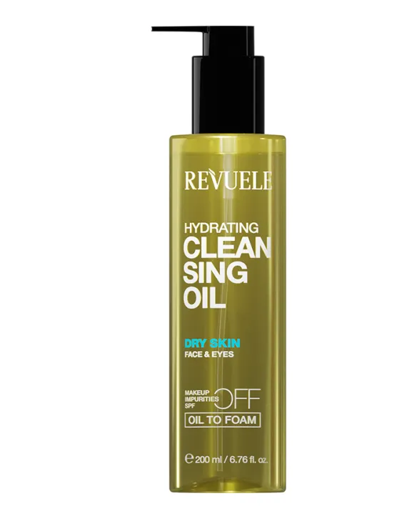 REVUELE NUTRIENTS CLEANSING OIL TO FOAM FOR DRY SKIN (200ml) غسول زيتي يتحول إلى رغوة للبشرة الجافة، ينظف البشرة مع الحفاظ على ترطيبها ونعومتها.