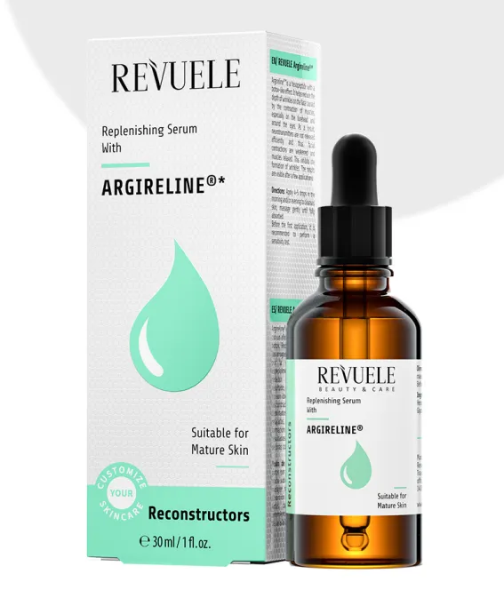 REVUELE ARGIRELINE™ REPLENISHING SERUM (30ml) سيروم يحتوي على Argireline™ للمساعدة على تنعيم البشرة وتقليل مظهر الخطوط التعبيرية والتجاعيد.