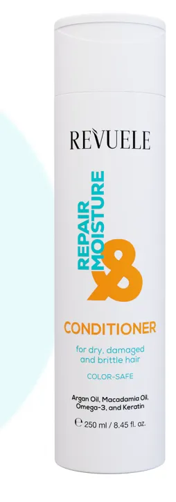 REVUELE REPAIR & MOISTURE CONDITIONER (250ml) بلسم للشعر الجاف والتالف يساعد على ترطيب الشعر وتسهيل تصفيفه مع الحفاظ على لونه.