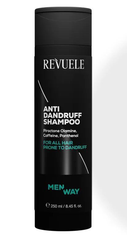 REVUELE MEN WAY ANTI DANDRUFF SHAMPOO (250ml) شامبو مضاد للقشرة للرجال يساعد على تنظيف فروة الرأس وتقليل ظهور القشرة.