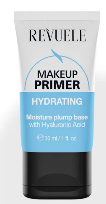 REVUELE MAKEUP PRIMER HYDRATING (30ml) برايمر مرطب بحمض الهيالورونيك للبشرة الجافة والعادية يمنح ترطيباً ونعومة قبل المكياج.