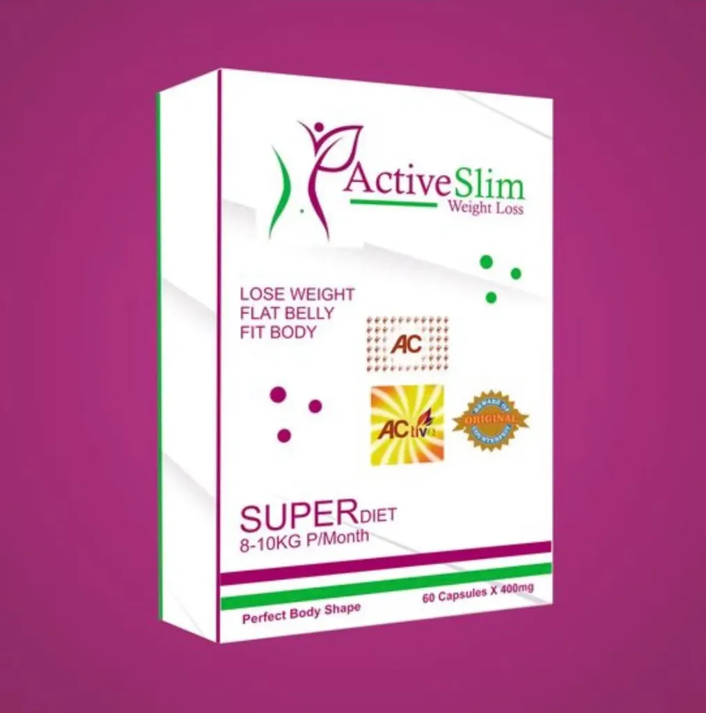 Active Slim Weight Loss مكمل غذائي لدعم خسارة الوزن مع اتباع نظام غذائي متوازن.