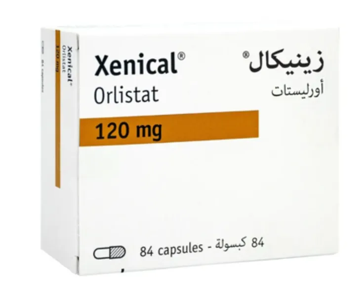 Xenical Orlistat 120 mg دواء أورليستات الأصلي للمساعدة في علاج السمنة وإنقاص الوزن.