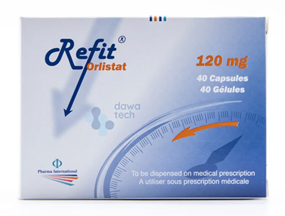 Refit Orlistat 120 mg دواء أورليستات لدعم برامج إنقاص الوزن لدى البالغين.