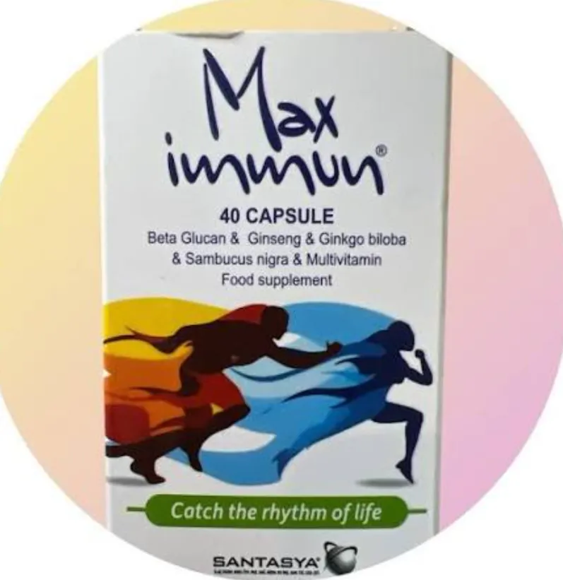 Max Immun مكمل غذائي لدعم المناعة والصحة العامة.