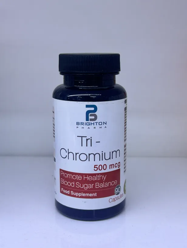 Brighton Pharma Tri-Chromium 500 mcg (100 tablet) مكمل غذائي يحتوي على الكروميوم لدعم توازن سكر الدم