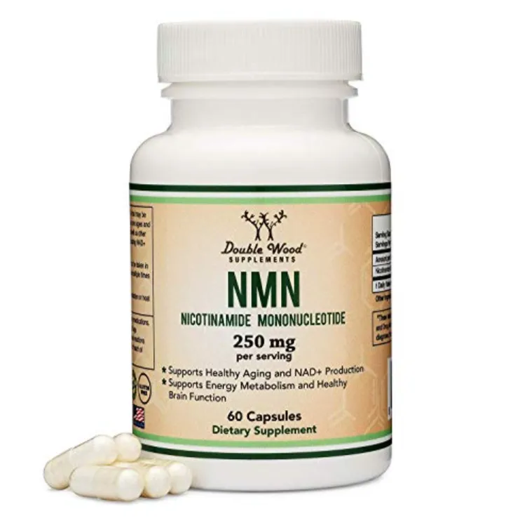 Double Wood NMN 250 mg مكمل غذائي يحتوي على NMN لدعم إنتاج الطاقة الخلوية.