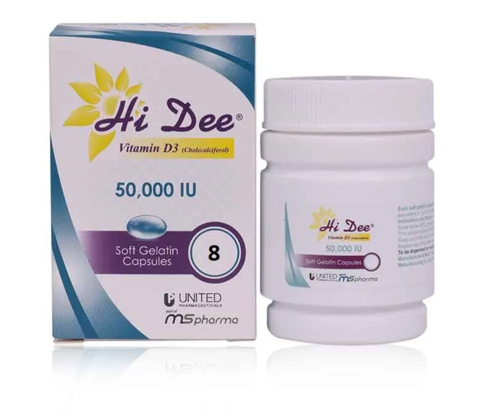Hi Dee Vitamin D3 50,000 IU مكمل غذائي بجرعة عالية من فيتامين D3.