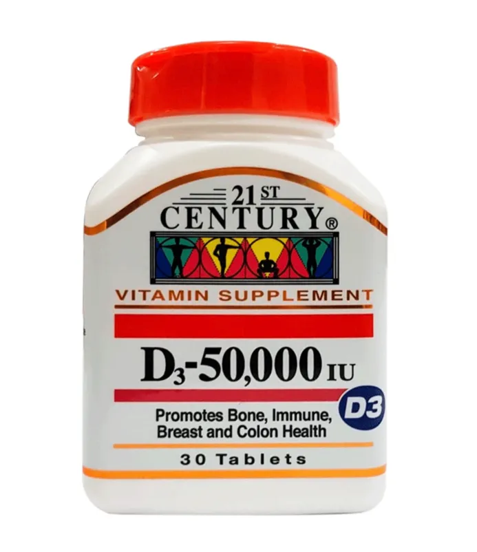 21st Century Vitamin D3 5,000 IU مكمل غذائي بتركيز مرتفع من فيتامين D3.