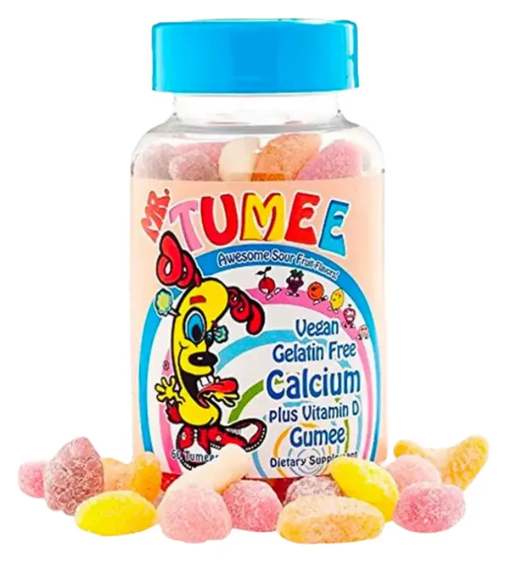Tumee Calcium + Vitamin D Gummies علكات الكالسيوم مع فيتامين D للأطفال.