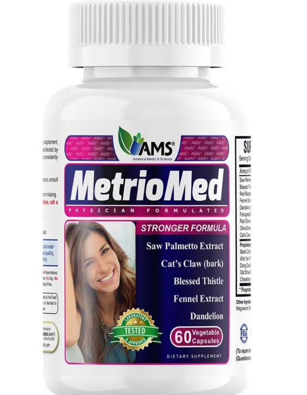 AMS MetrioMed مكمل غذائي لدعم صحة المرأة.
