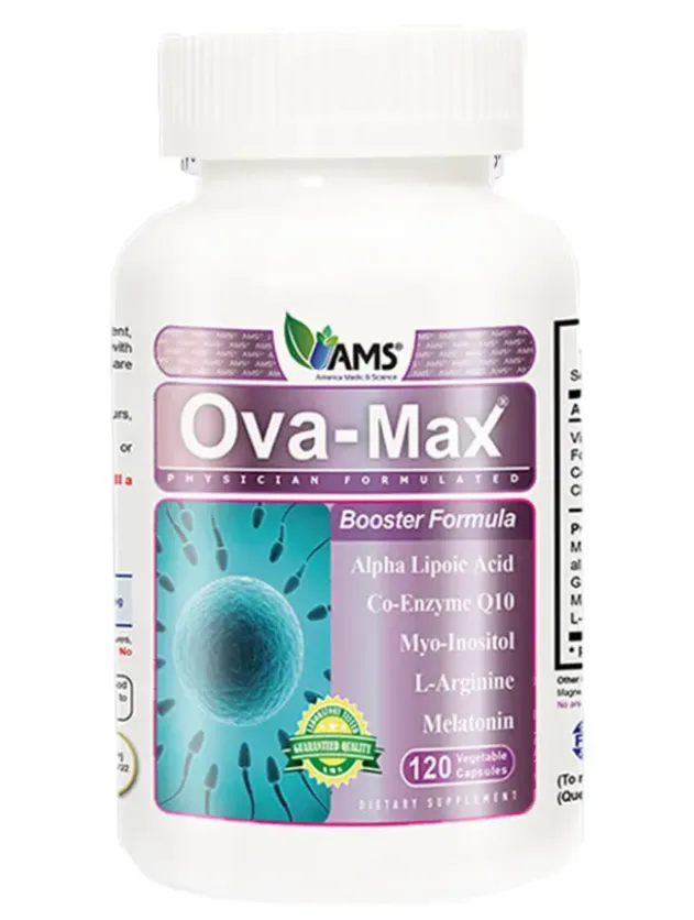 AMS Ova-Max تركيبة متخصصة لدعم الإباضة وصحة المبايض.