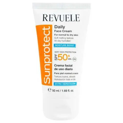 Revuele Sunprotect Moisture Boost Face Cream SPF 50+ - 50ml | ريفويل واقي شمس للبشرة الجافة - 50 مل