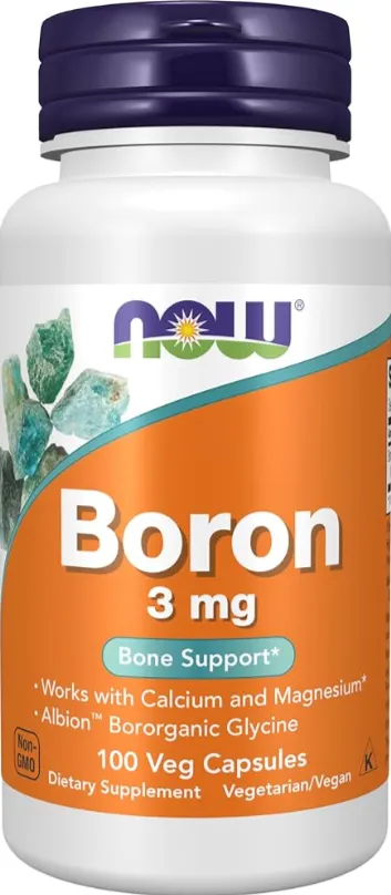 NOW Boron 3 mg 100 Veg Capsules | ناو بورون مكمل غذائي لدعم صحة العظام. 3 ملغ - 100 كبسولة نباتية