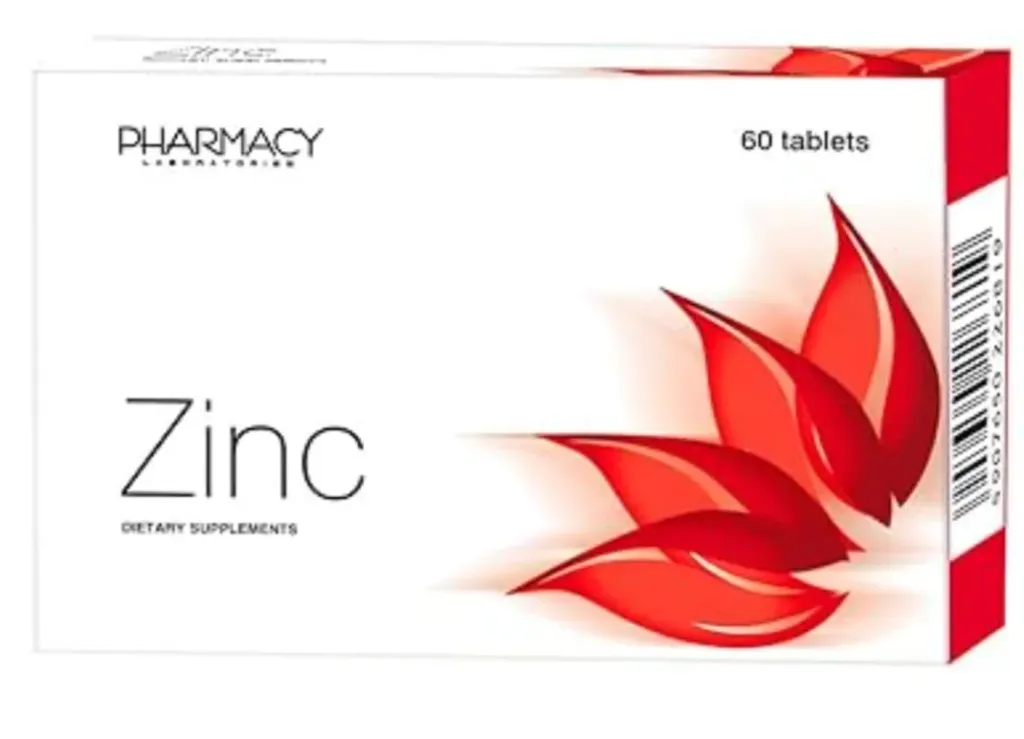 Zinc Dietary Supplement (60 Tablets) مكمل غذائي يحتوي على الزنك للمساعدة في الحفاظ على الصحة العامة وتعويض نقص الزنك.
