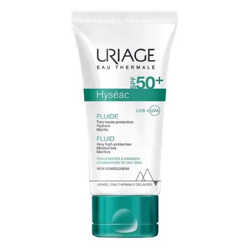 Uriage Hyséac Mattifying Fluid with SPF 50 50ml _ يورياج هيسياك سائل مزيل للمعان مع عامل حماية من الشمس 50 50مل