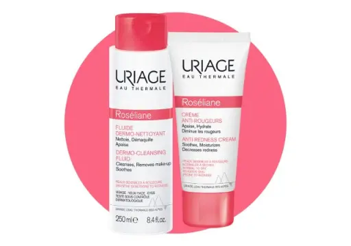 يورياج روزيليان - عناية ملونة معادلة للاحمرار المرئي بعامل حماية من الشمس 50+ _ URIAGE ROSELIANE – VISIBLE REDNESS-NEUTRALIZING TINTED CARE SPF50+