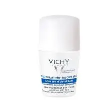 مزيل عرق رول أون من فيشي، خالي من أملاح الألومنيوم المعدني، يدوم 48 ساعة - 50 مل _ Vichy Mineral Aluminium Salt-Free 48hr Roll-On Deodorant – 50 ml