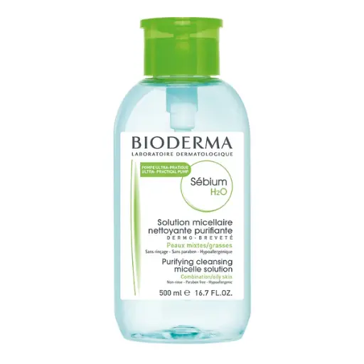 BIODERMA SEBIUM H2O CLEANSING SOLUTION CLEANSER 250 ML -بيوديرما مايسلر للبشرة الدهنية و المختلطة 