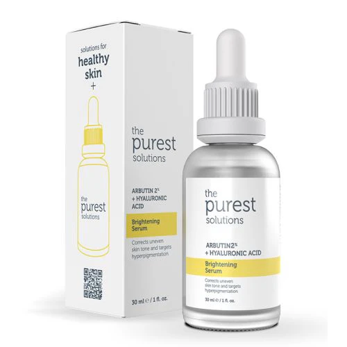 The Purest Solutions Arbutin 2% + Hyaluronic Acid  Brightening Serum 30 ml -ذا بيورست سيروم التفتيح ألفا أربوتين 2% مع هيالورونيك اسيد