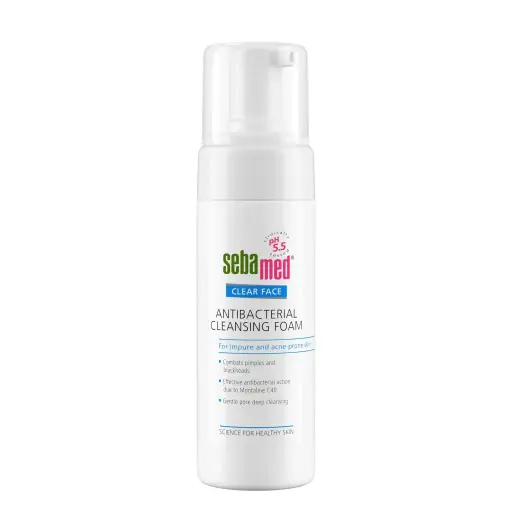 Sebamed Clear Face Antibacterial Cleansing Foam 150 ML -سيباميد غسول رغوة للوجه 