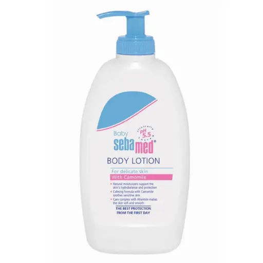 Sebamed Baby Body Lotion|pH 5.5|Long lasting 200 ML  moisturiser|Quickly absorbed-لوشن الجسم للأطفال من سيباميد | درجة الحموضة 5.5 | مرطب يدوم طويلاً | سريع الامتصاص